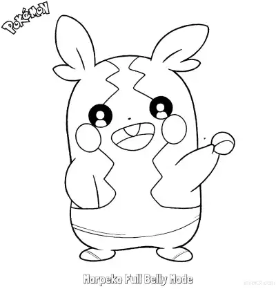 Free printable Morpeko Full Belly Mode Coloring Page - Free Printable Pokemon Coloring Sheets coloring page
